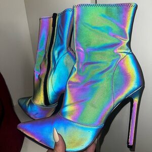 Steve Madden Iridescent Ankle Booties